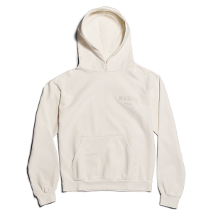 Varsity Logo Hoodie in Moonbeam. XS