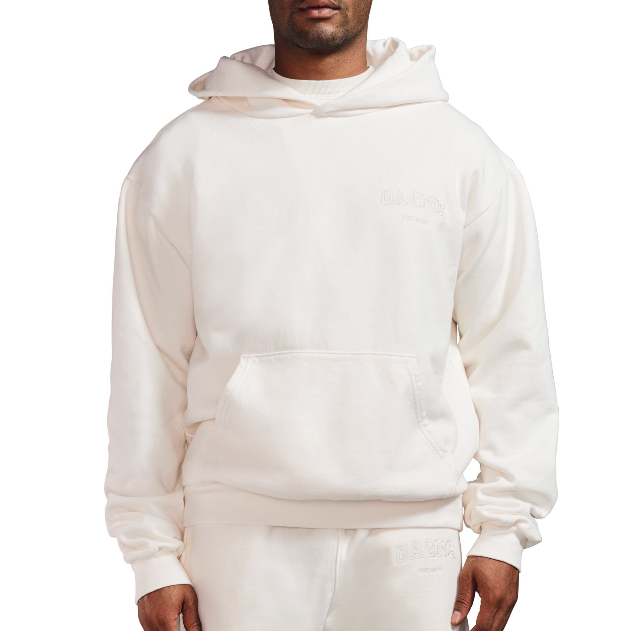 Varsity Logo Hoodie in Moonbeam. 3X - Image 6
