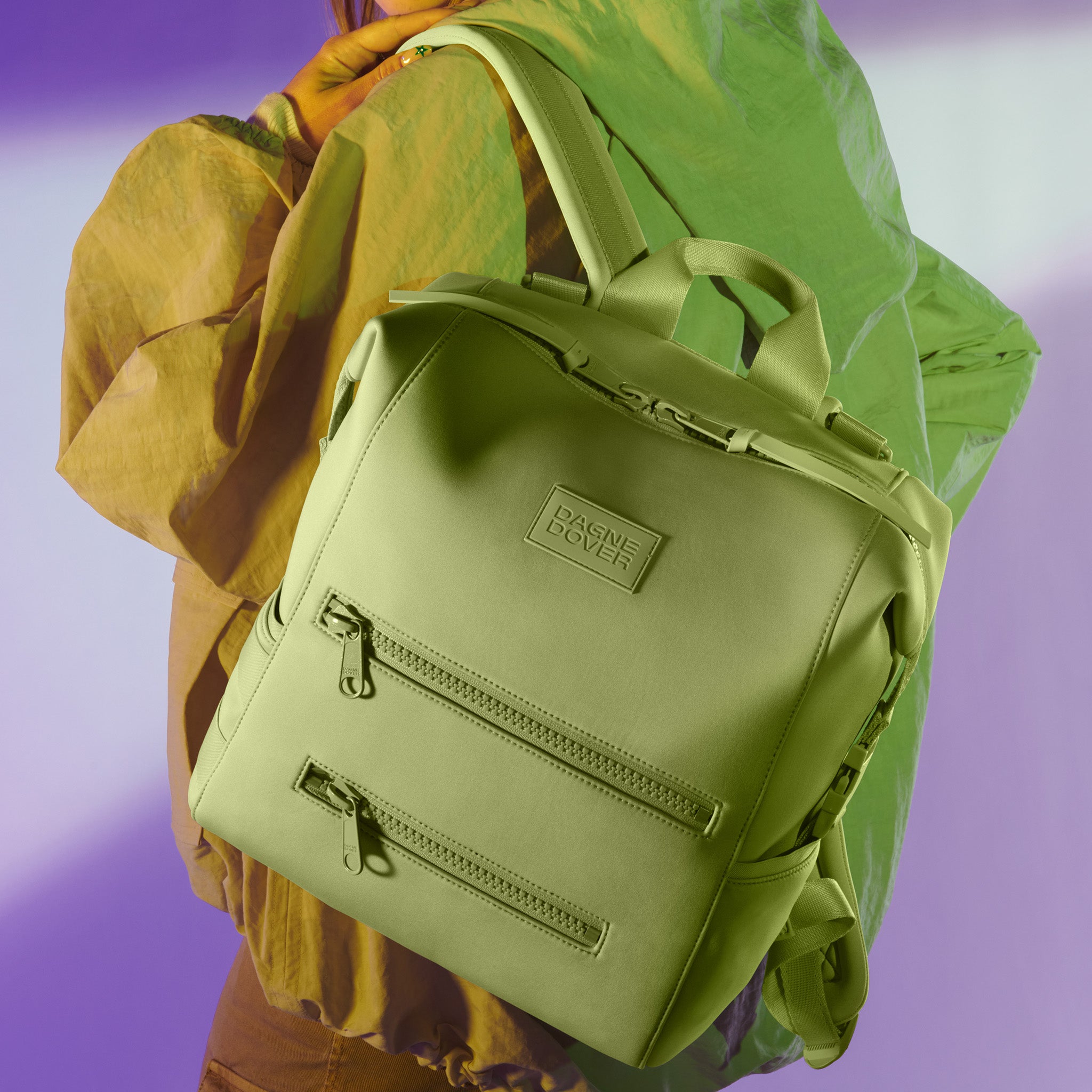Indi Diaper Backpack in Matcha Latte. Medium - Image 8