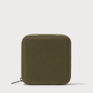 Frankie Jewelry Case in Dark Moss. Large