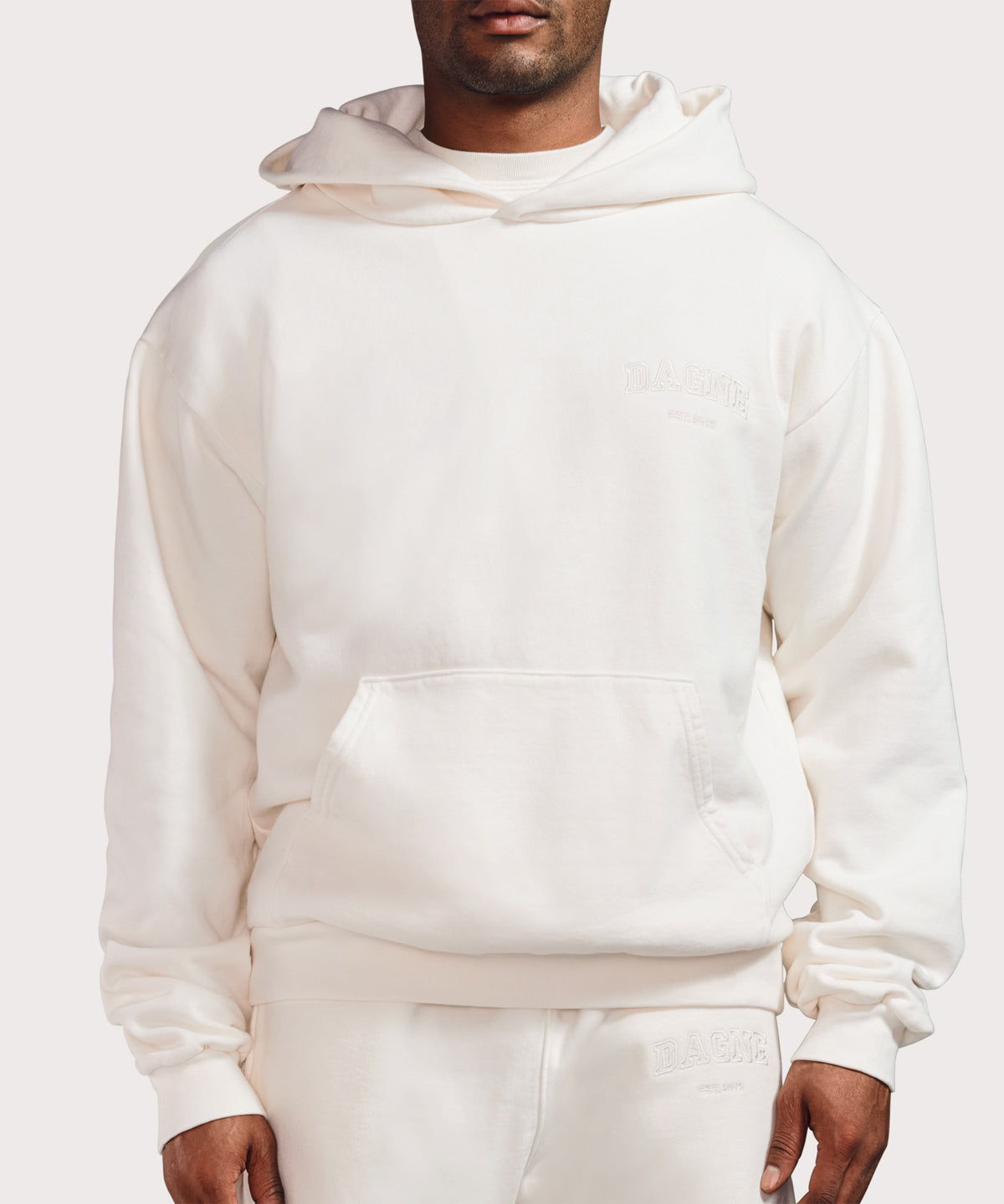 Varsity Logo Hoodie in Moonbeam. 2X - Image 10