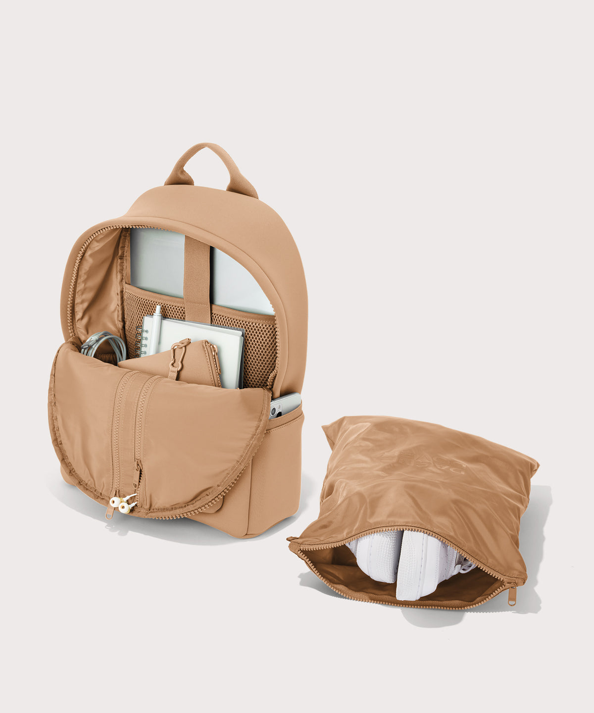 Dakota Backpack in Camel. Medium - Image 2