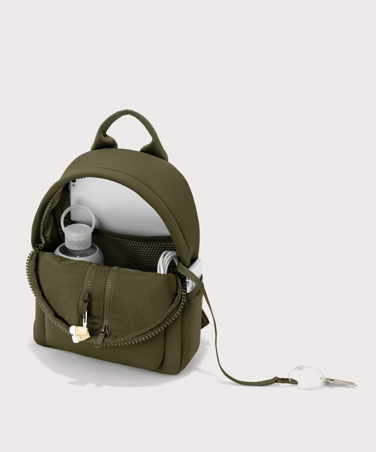 Dakota Backpack in Dark Moss. Small - Image 2