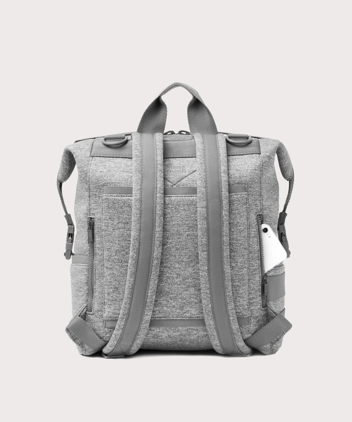 Indi Diaper Backpack in Heather Grey. Large - Image 4