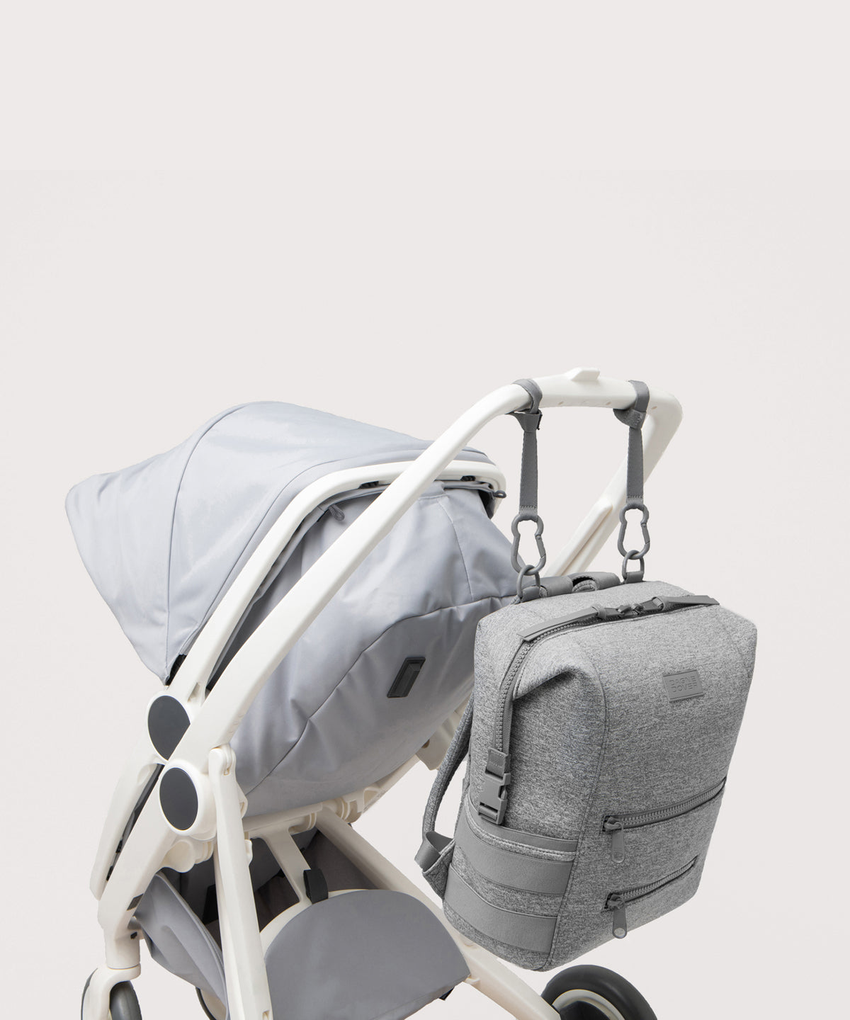 Indi Diaper Backpack in Heather Grey. Large - Image 7