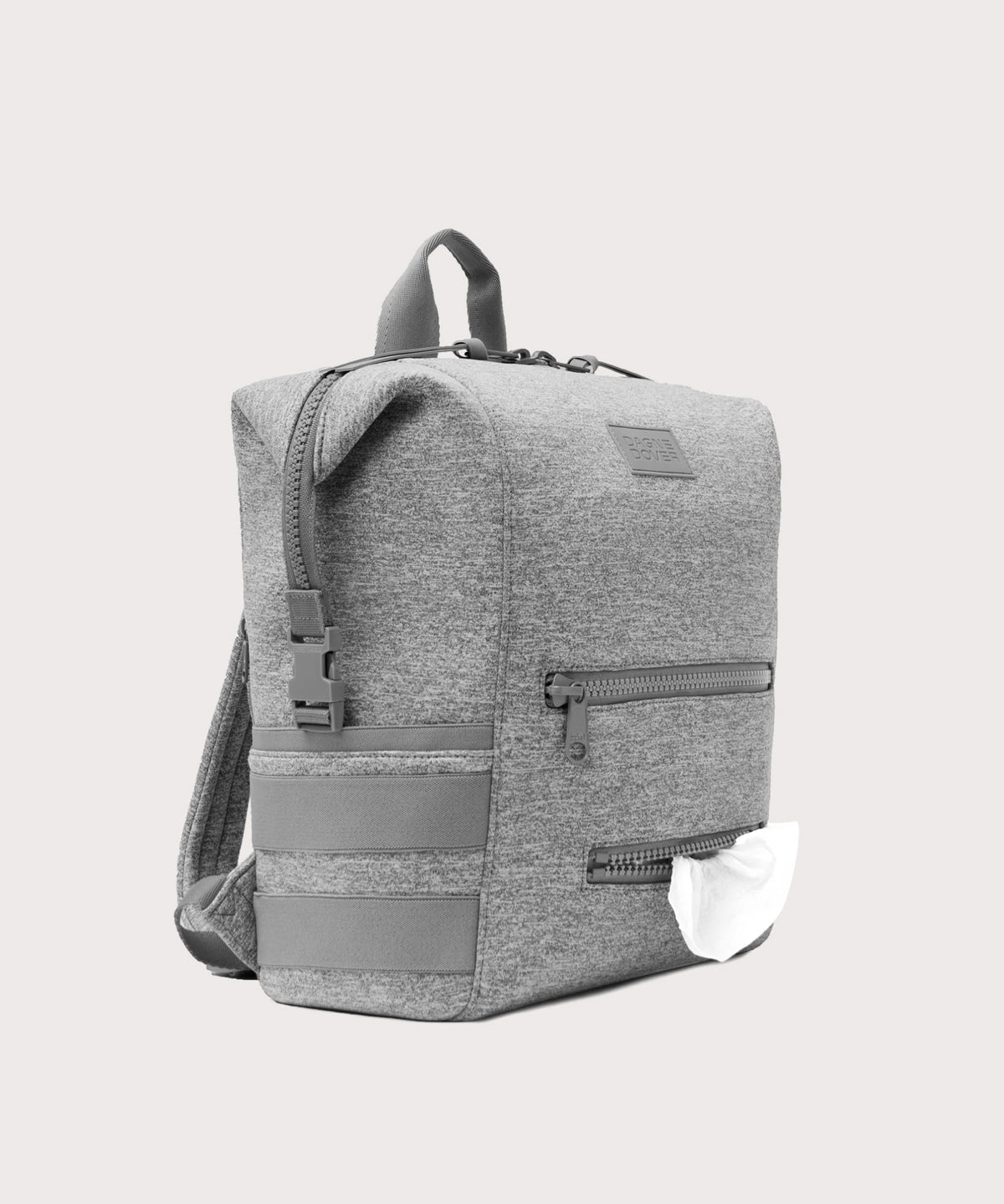 Indi Diaper Backpack in Heather Grey. Large - Image 6