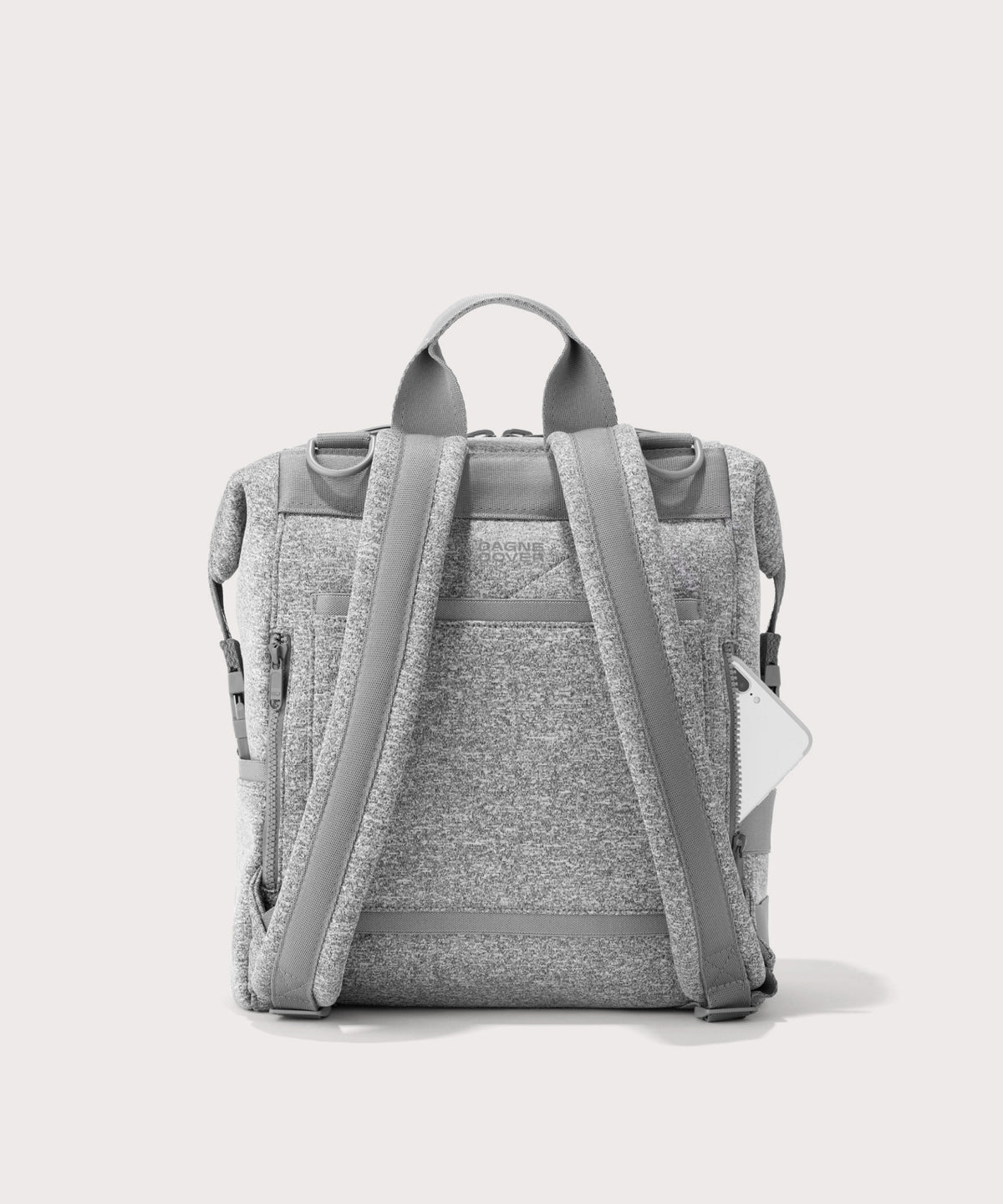 Indi Diaper Backpack in Heather Grey. Medium - Image 4