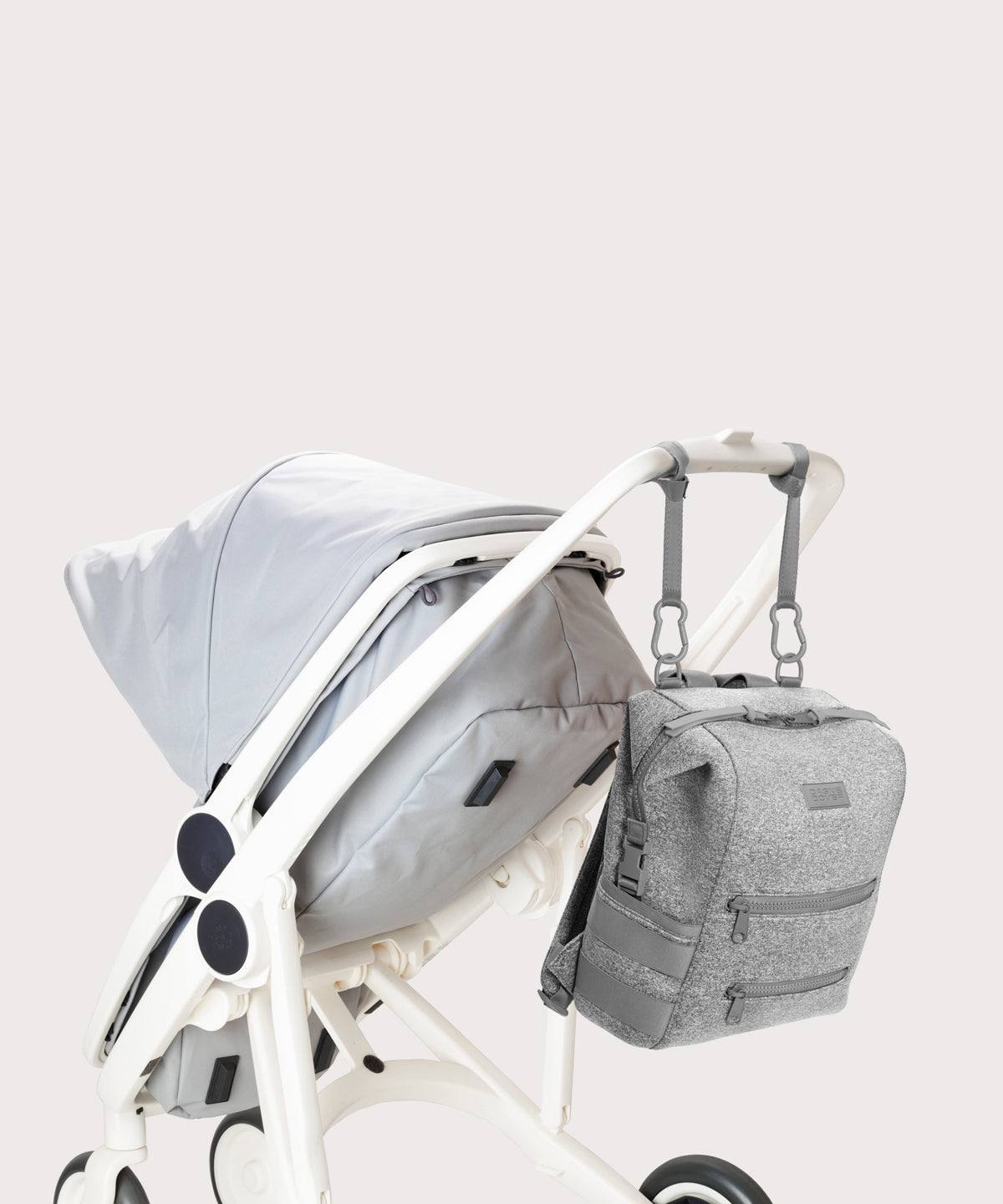Indi Diaper Backpack in Heather Grey. Medium - Image 7