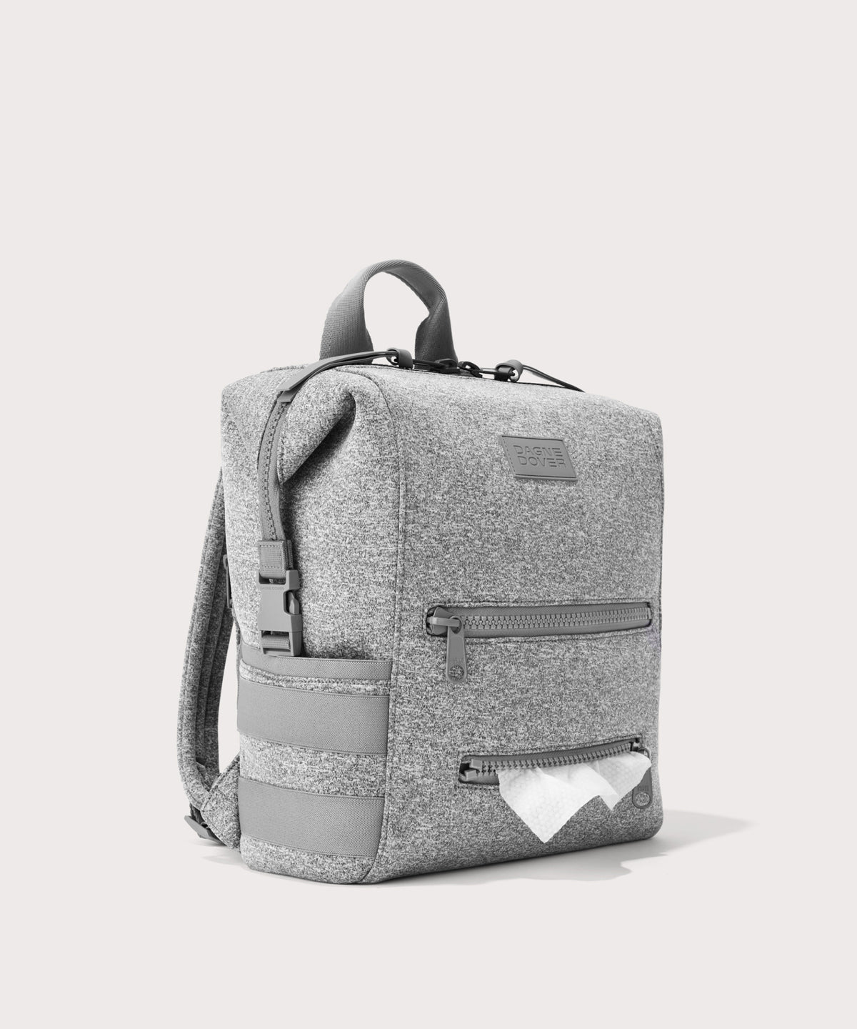 Indi Diaper Backpack in Heather Grey. Medium - Image 6