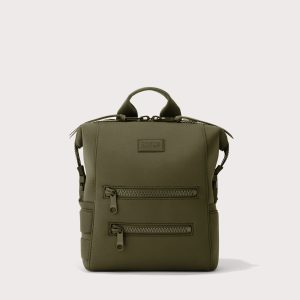 Indi Diaper Backpack in Dark Moss. Small