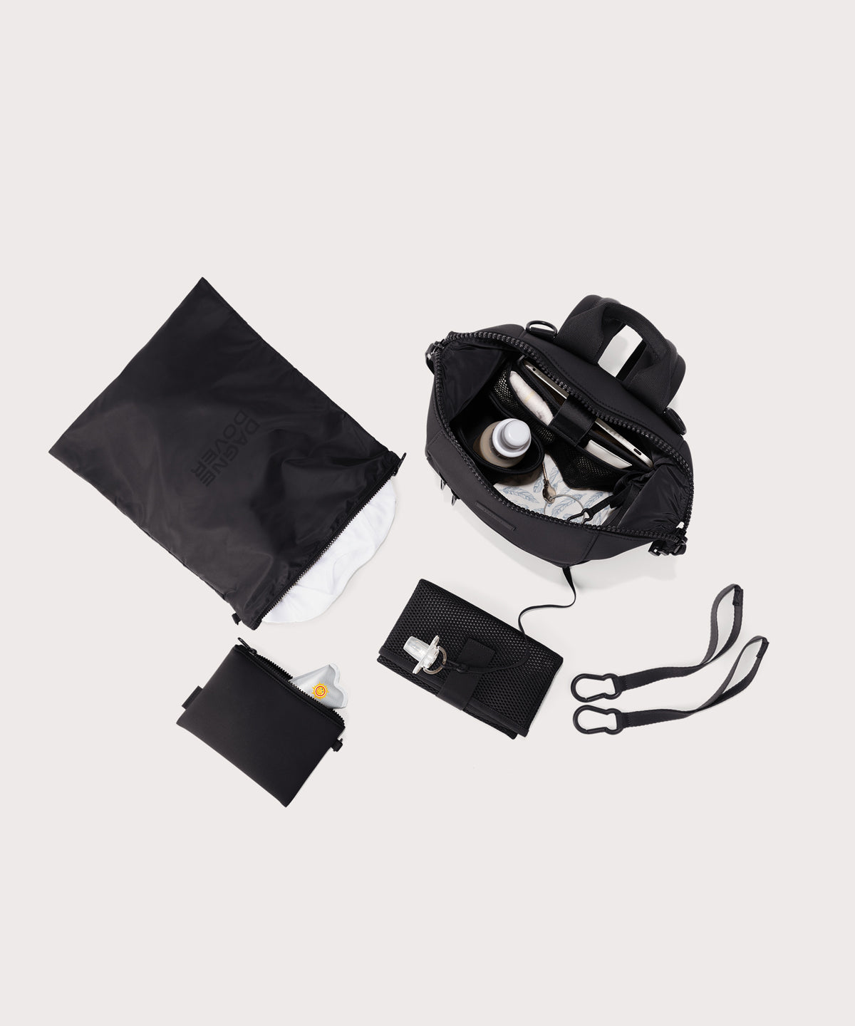 Indi Diaper Backpack in Onyx. Small - Image 2