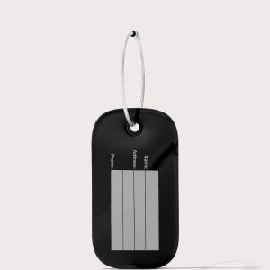 Lima Silicone Luggage Tag in Onyx