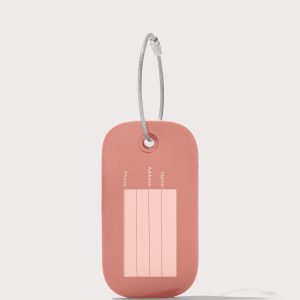 Lima Silicone Luggage Tag in Warm Dust